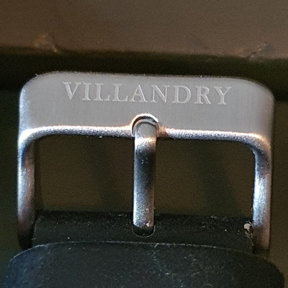 Villandry Hemisphere Nord Silver/Black Leather Men's Watch - Picture 4 of 8